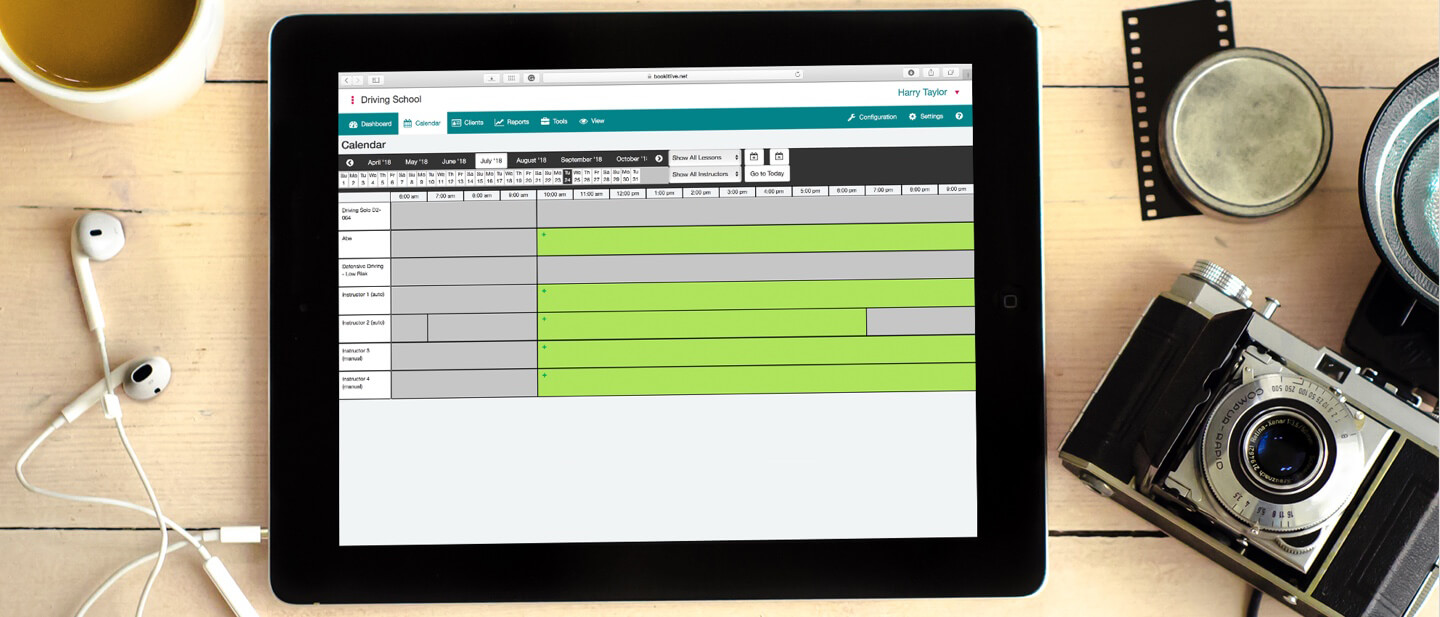 View the booking system calendar to see availability