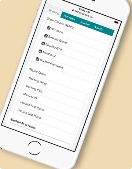 Phone showing a list of online appointment booking